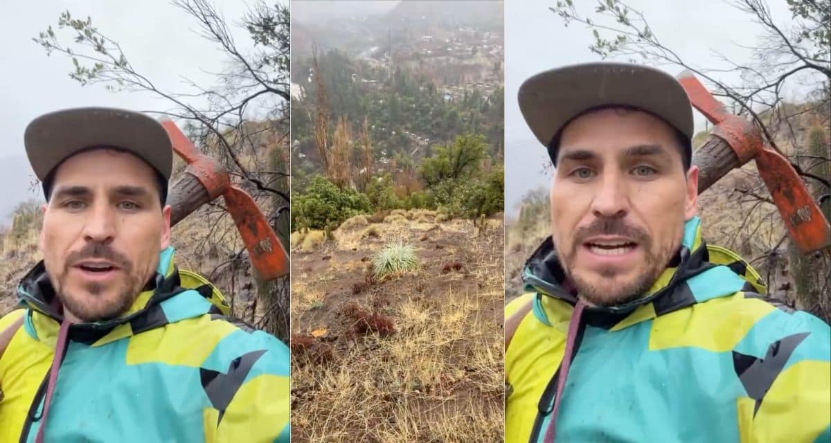 Pangal Andrade realiza trabajos preventivos ante el temporal que afecta al Cajón del Maipo