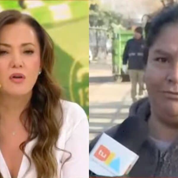 Priscilla Vargas conversa con vecina de Peñalolén durante operativo de desalojo