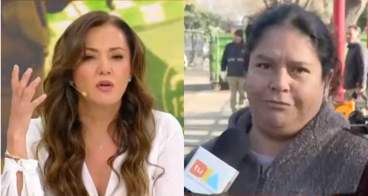 Priscilla Vargas conversa con vecina de Peñalolén durante operativo de desalojo