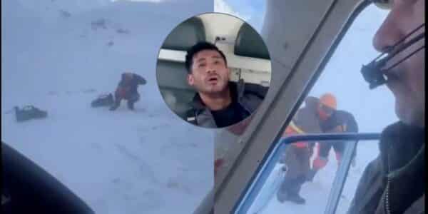 Rescate en el Cajón del Maipo de un hombre trasladado en helicóptero tras permanecer varios días aislado