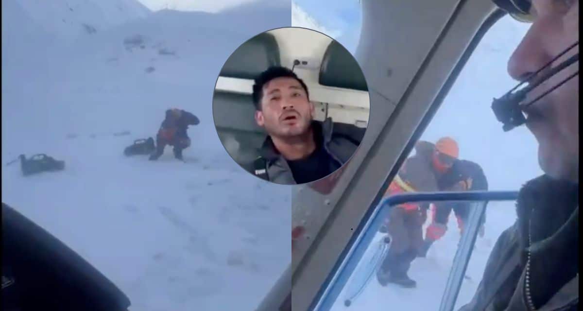 Rescate en el Cajón del Maipo de un hombre trasladado en helicóptero tras permanecer varios días aislado