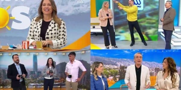 Conductores de televisión durante la competencia por el rating matinal del viernes 31 de julio