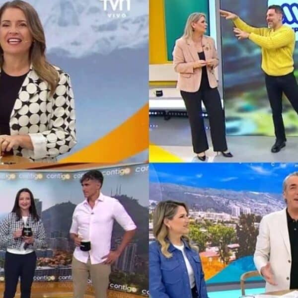 Conductores de televisión durante la competencia por el rating matinal del viernes 31 de julio