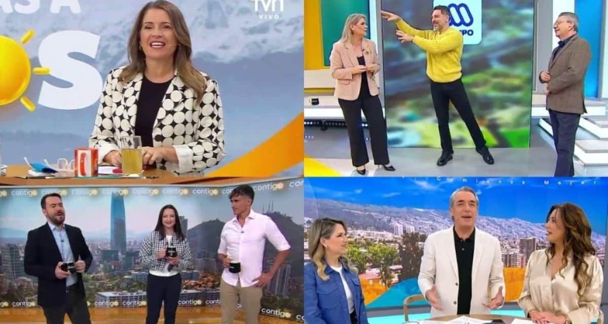 Conductores de televisión durante la competencia por el rating matinal del viernes 31 de julio