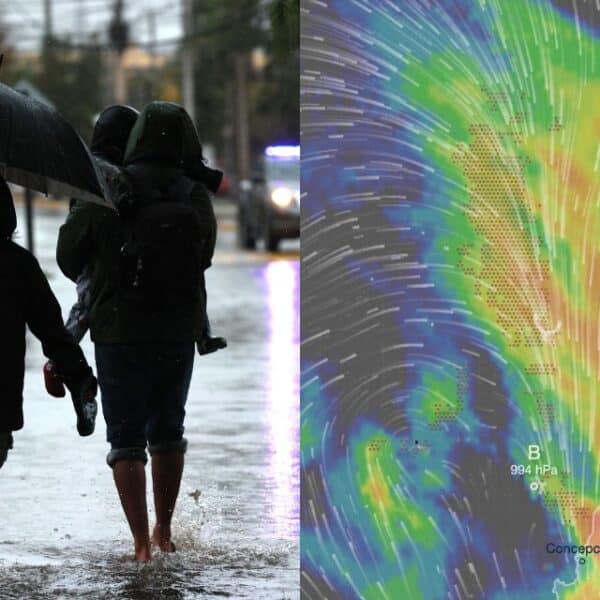 Río atmosférico categoría 5 asociado a un sistema frontal que afectará con intensas lluvias a varias regiones de Chile
