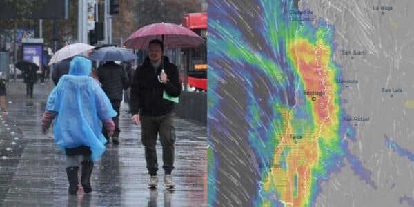 Río atmosférico en Santiago avanza con posibilidad de precipitaciones intensas durante la próxima semana
