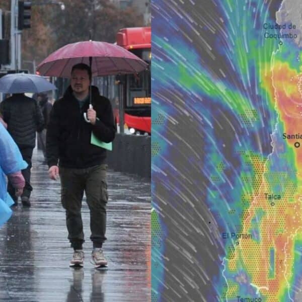 Río atmosférico en Santiago avanza con posibilidad de precipitaciones intensas durante la próxima semana