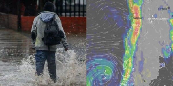 Sistema frontal afecta a Coquimbo y deja intensas precipitaciones en la zona centro-sur de Chile