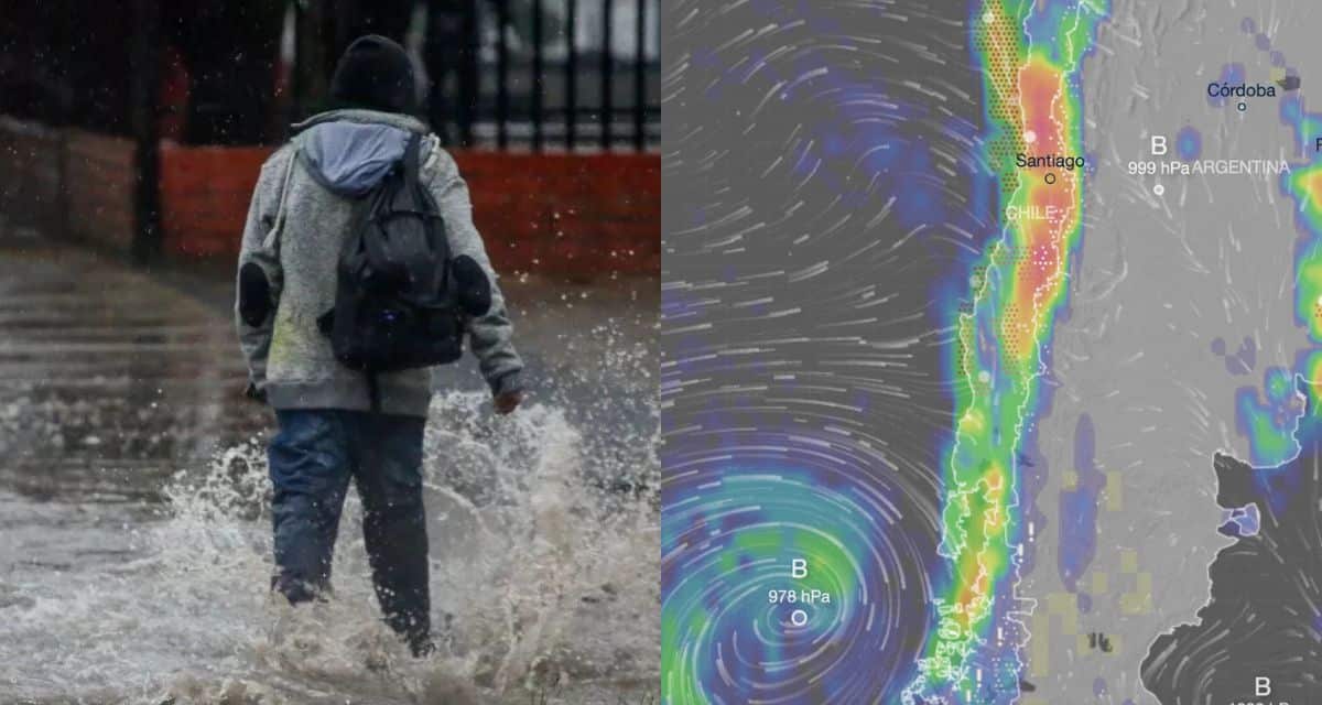 Sistema frontal afecta a Coquimbo y deja intensas precipitaciones en la zona centro-sur de Chile