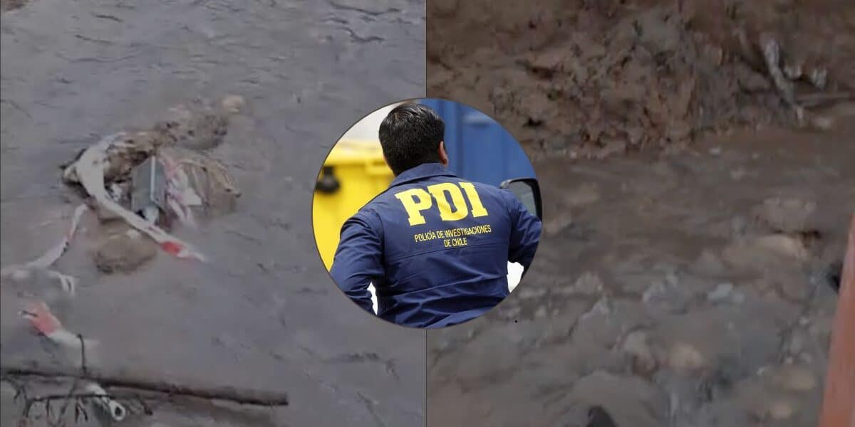 Socavón en Coquimbo donde fueron encontradas osamentas humanas tras las intensas lluvias