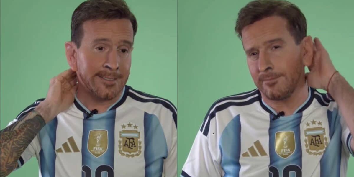 Stefan Kramer caracterizado como Lionel Messi tras la final del Mundial 2026