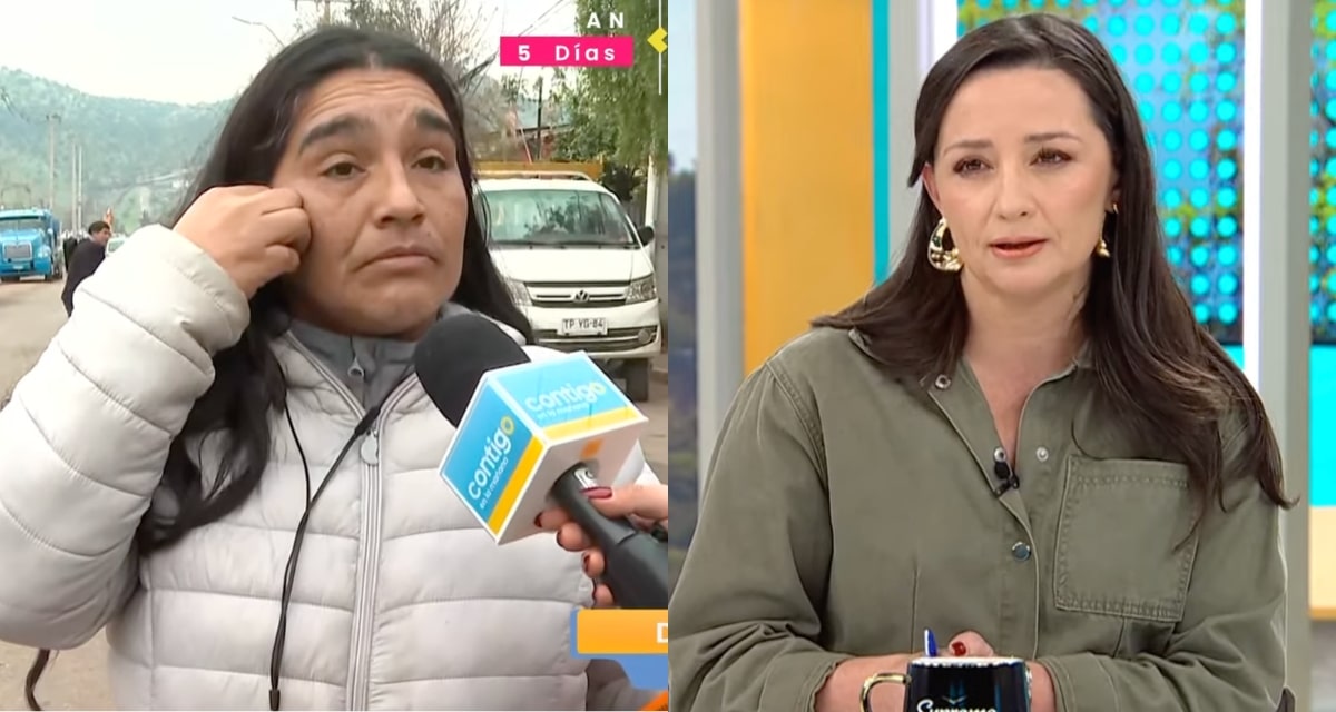 Andrea Arístegui se agarra con mujer que vive en toma.