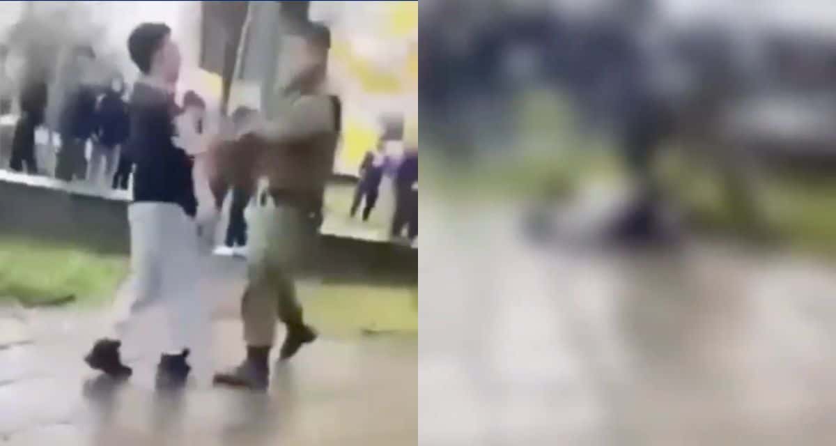 Carabinero reduce a estudiante involucrado en un grave incidente en el Liceo Rahue de Osorno