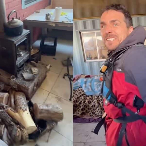 Pangal Andrade recorre el refugio de El Chino y exhibe el estado de sus habitaciones tras el rescate