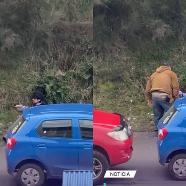 Registro del ataque a padre en Puerto Montt tras un choque frente al hospital