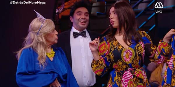 Elenco de Detrás del Muro parodia el escándalo de Luis Jiménez, Gala Caldirola y Coté López en Mega