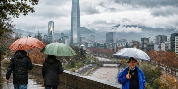 Pronóstico de lluvia en Santiago por nuevo frente y comunas afectadas