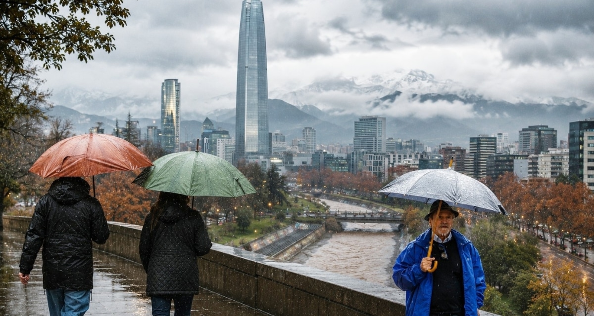 Pronóstico de lluvia en Santiago por nuevo frente y comunas afectadas