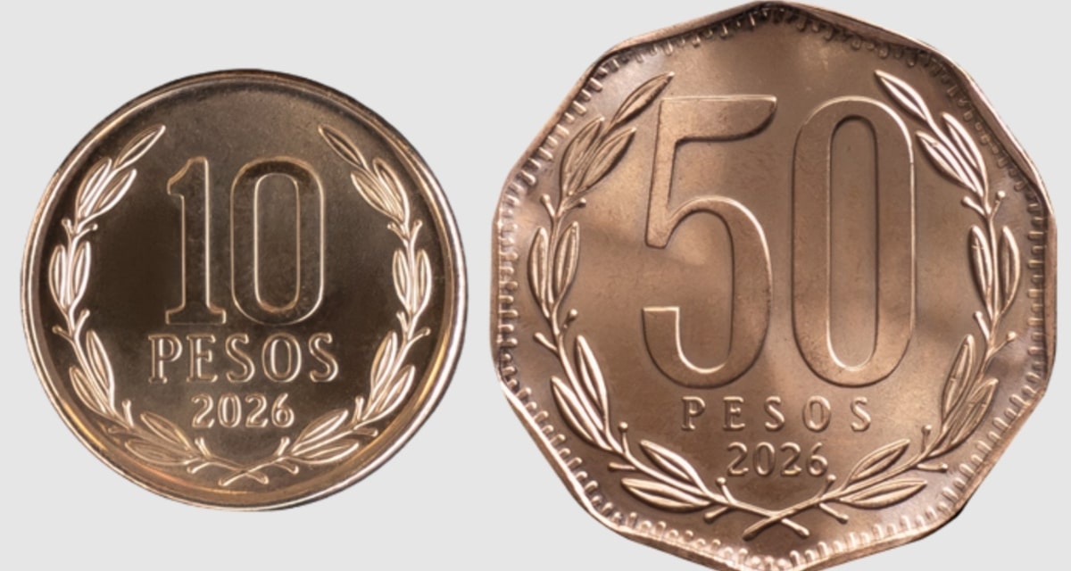 Nuevas monedas de $10 y $50 presentadas por el Banco Central de Chile