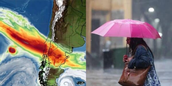 Río atmosférico y lluvias intensas pronosticadas para la zona sur del país