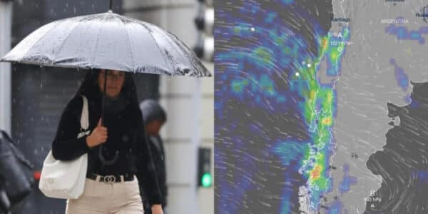 Sistema frontal con intensas lluvias afectará a Chile este fin de semana