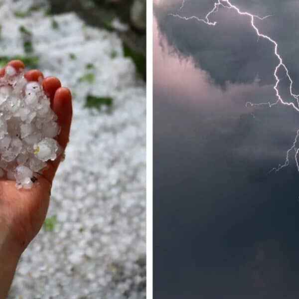 tormentas eléctricas en cinco regiones del país.