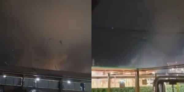 Viviendas dañadas y techos volados en el sector Campanario de Yungay tras el tornado