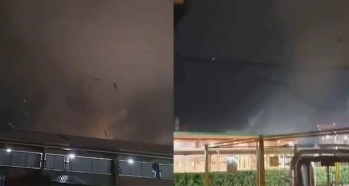 Viviendas dañadas y techos volados en el sector Campanario de Yungay tras el tornado