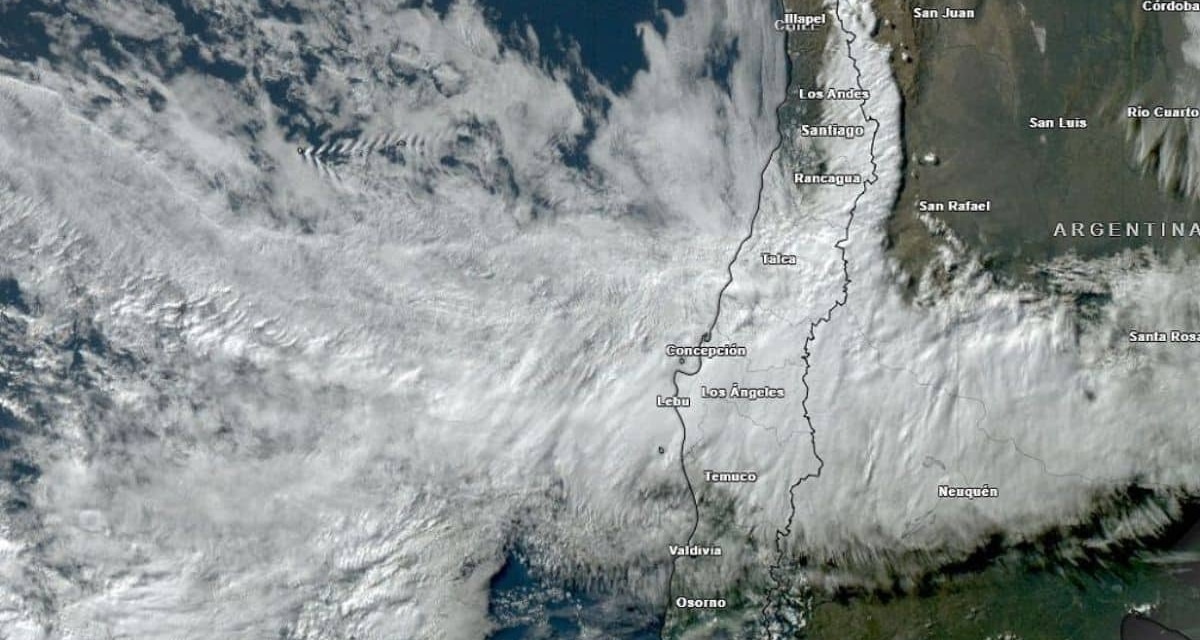 Pronóstico de tren de sistemas frontales en Chile durante la semana