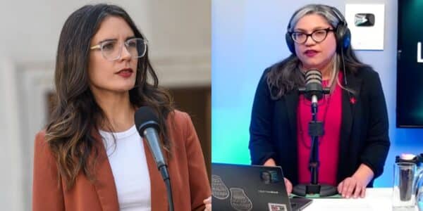 Alejandra Valle contra Camila Vallejo en una imagen combinada sobre las críticas al gobierno