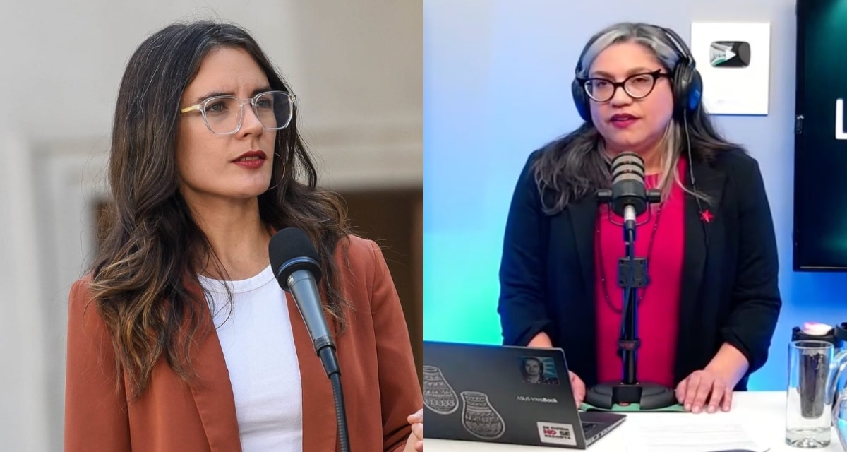 Alejandra Valle contra Camila Vallejo en una imagen combinada sobre las críticas al gobierno