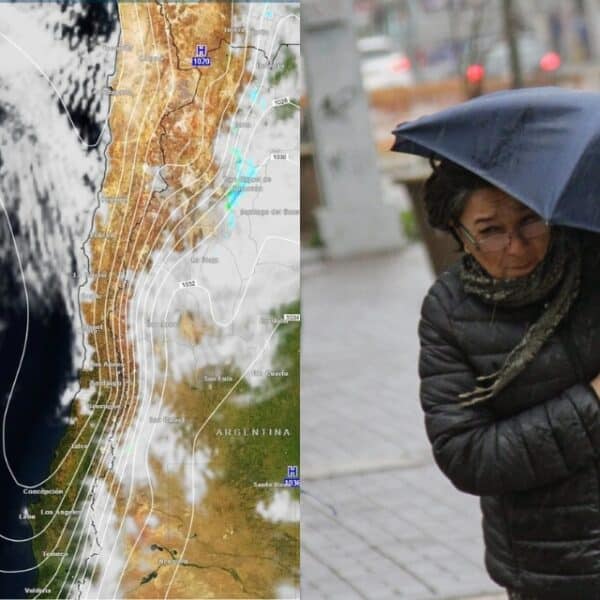 Alerta meteorológica de la Dirección Meteorológica de Chile por viento de hasta 100 km/h en Biobío, La Araucanía y Los Ríos durante el fin de semana.