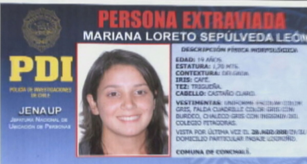 Un hombre de 42 años se presentó voluntariamente en la 5.ª Comisaría de Conchalí para confesar su presunta participación en la muerte de Mariana Sepúlveda, desaparecida en 2008