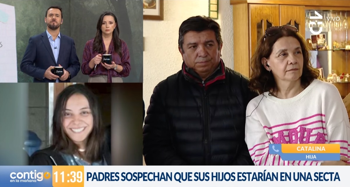 Matinal Contigo en la Mañana de Chilevisión, donde una joven psicóloga denunciada por sus padres llamó en vivo para negar ser parte de una secta y aseguró tener un don de clarividencia