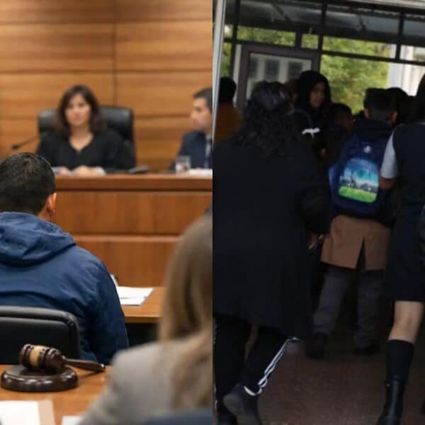 Detectives de la PDI durante un procedimiento investigativo, trabajo que en Chiguayante permitió detener en Coronel a un hombre investigado por presuntos abusos sexuales contra tres menores de edad a la salida de un colegio. Imagen mínima recomendada: 1200 px de ancho.