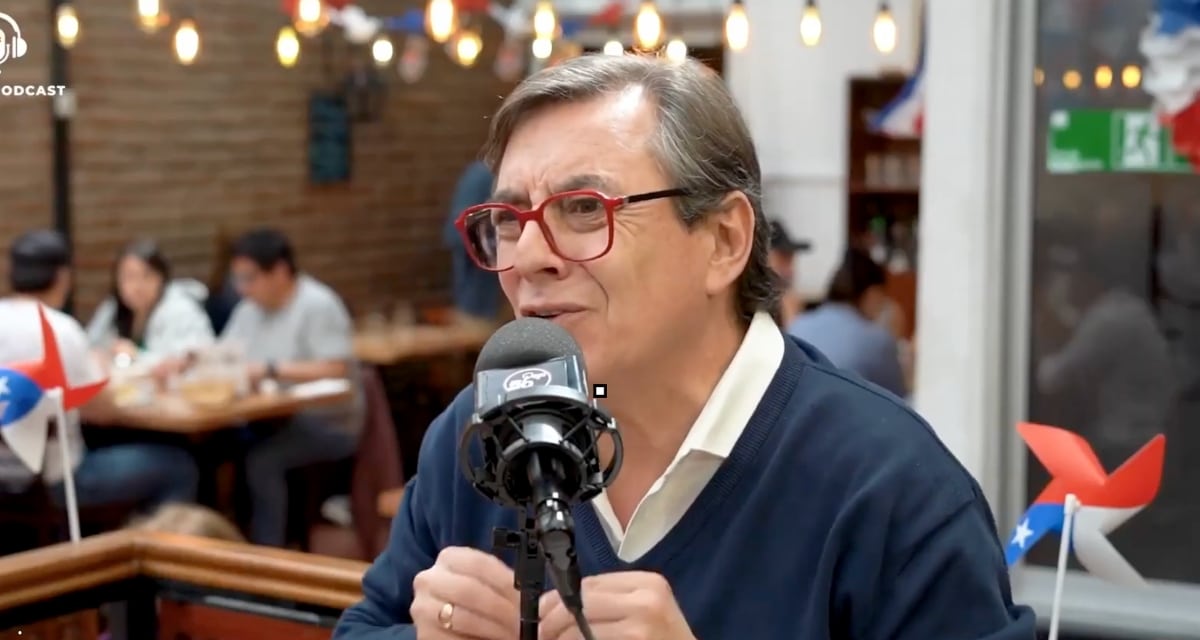 Claudio Fariña durante su furiosa defensa a José Antonio Kast en el Peyo Podcast.