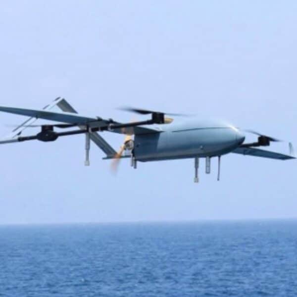 Prototipo de dron VTOL fabricado en Chile por Inacap y Enaer, que realizará su primer vuelo en Renca.