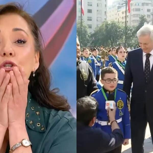 José Antonio Kast en La Moneda auxiliando a una estudiante desmayada durante el cambio de guardia