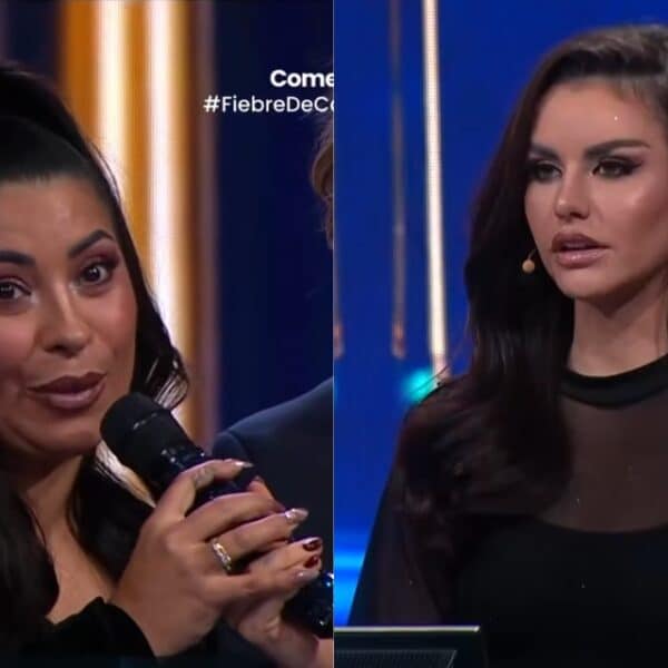 Emilia Dides, cantante y ex Miss Universo Chile, en el panel del jurado de Fiebre de Canto, programa de Chilevisión donde respondió sobre su situación sentimental con Sammis Reyes.
