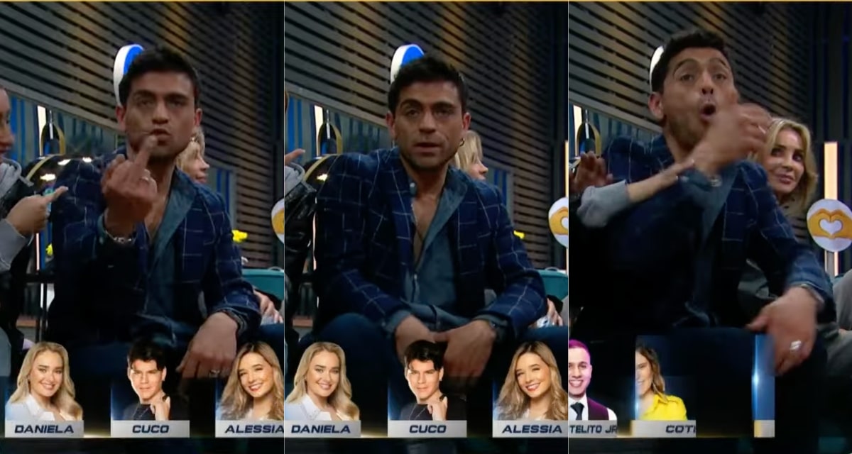 Etienne Bobenrieth en el set de Fiebre de Canto durante la noche de tributos