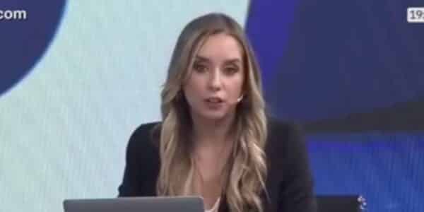 Fernanda Cornejo sobre Javier Milei hablando en el set del canal de noticias C5N