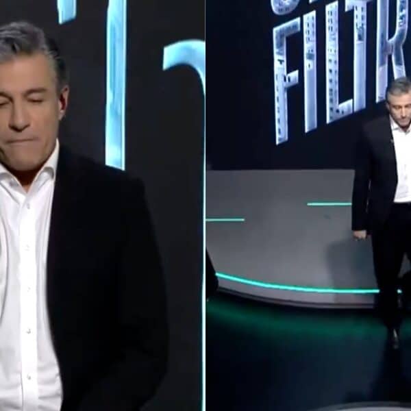 Fernando Solabarrieta, periodista deportivo chileno, durante una aparición en televisión. El comunicador reapareció en Sin Filtros tras dos semanas de silencio por su polémica emisión del 7 de septiembre.
