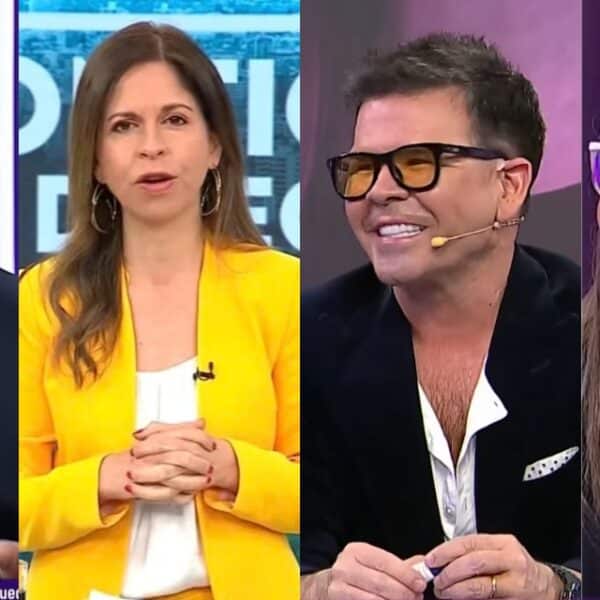 Karina Álvarez en el estudio de CHV Noticias, la periodista que se volvió viral por sus dichos de las empanadas y los torniquetes y fue tema en el panel de Canal 13