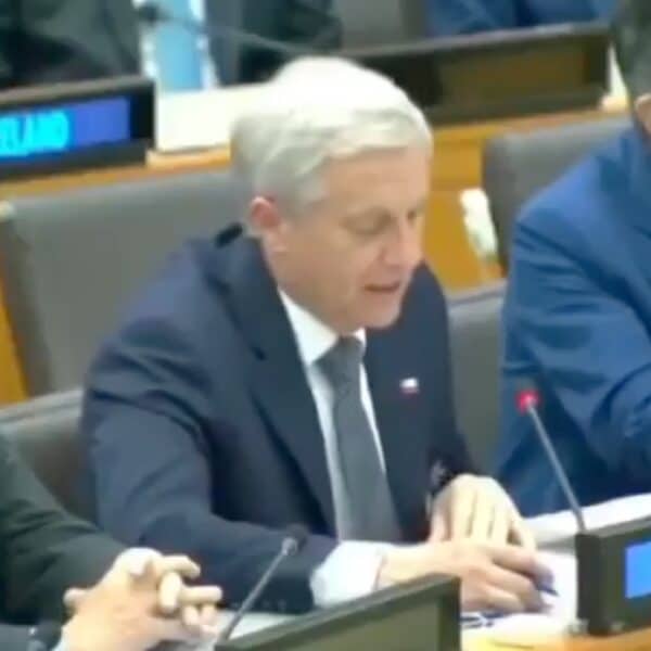 El Presidente José Antonio Kast durante su participación en la 81° Asamblea General de la ONU en Nueva York: un fragmento de Kast en la ONU hablando inglés se volvió viral en redes sociales.