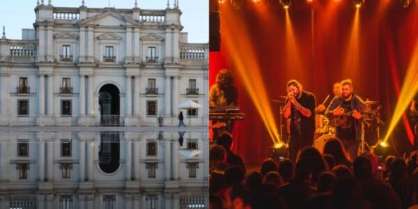 Integrantes de Kuervos del Sur durante una presentación en vivo: la banda chilena se sumó a los reclamos de artistas contra publicaciones del Gobierno en redes sociales.