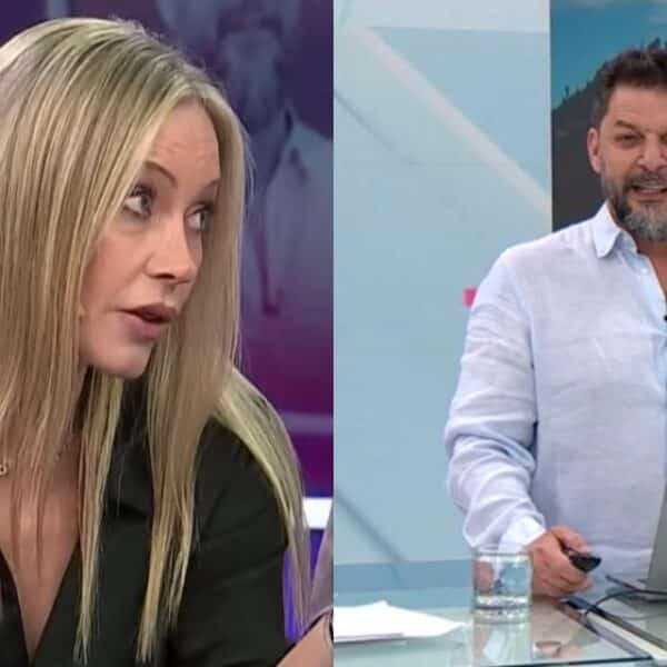 Marcela Vacarezza debatiendo sobre la licencia de Rafael Cavada en el panel de Hay que decirlo