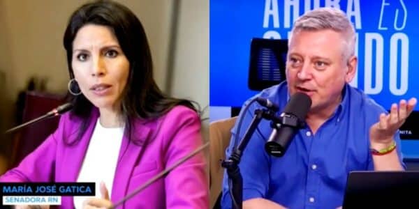María José Gatica, senadora de Renovación Nacional y jefa de bancada de su partido, en una imagen de su trabajo parlamentario, en un contexto en que la legisladora protagonizó un tenso cruce en vivo con Juan Manuel Astorga al plantear un cambio de gabinete en el Gobierno.