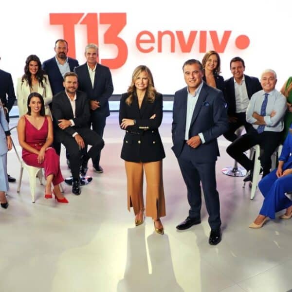 La periodista Mariabelén Briones durante su despedida de Canal 13 tras seis años, antes de iniciar estudios en España.