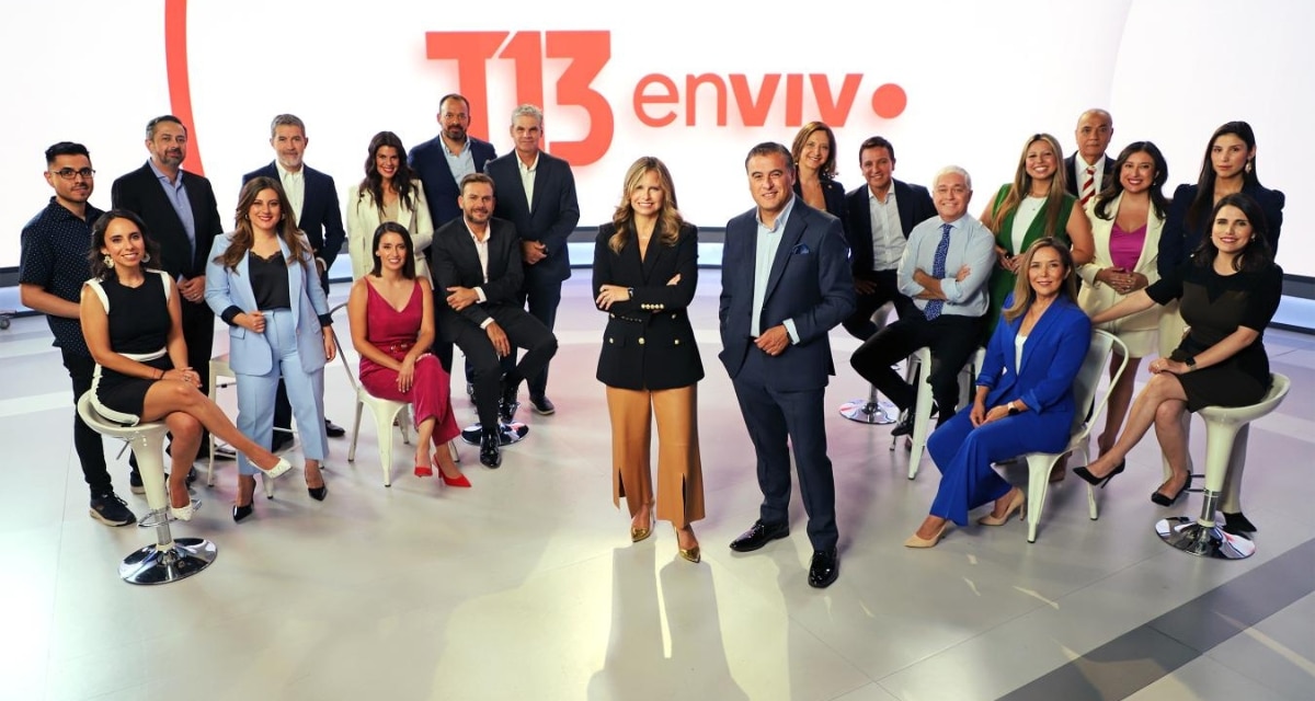 La periodista Mariabelén Briones durante su despedida de Canal 13 tras seis años, antes de iniciar estudios en España.