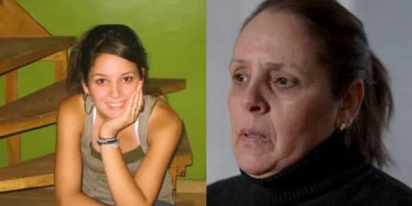 Marta León, madre de Mariana Sepúlveda, durante la búsqueda de su hija desaparecida en 2008